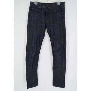 FILIPPA K Mens 30x34 M. Samuel Raw‎ Blue Jeans Denim Dark Wash Button Fly